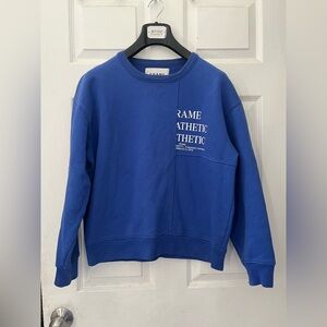 Frame Blue Modern Blocking Sweatshirt Size Small Men